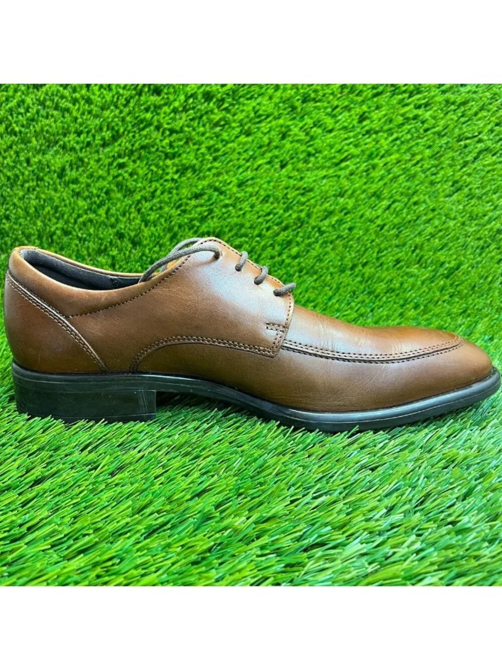 Ecco Citytray Mens Size 6-6.5 Brown Brown Classic Plain Toe Oxford Dress Shoes